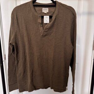 Todd Snyder Long Sleeve Henley - army green